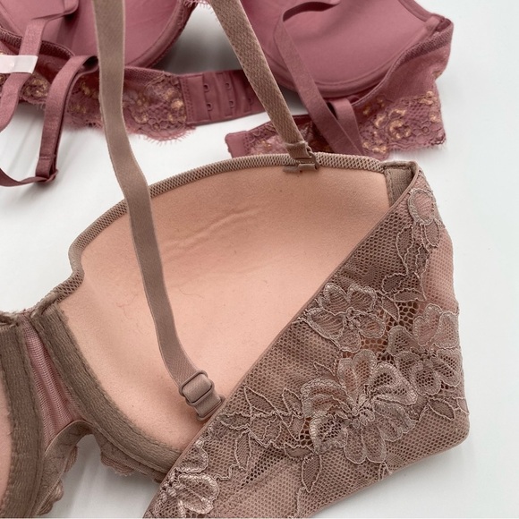 Maidenform Ambrielle Bundle Lot Set Of 2 Lace Push Up Bras Pink Size 36C (NWT) - Picture 10 of 10